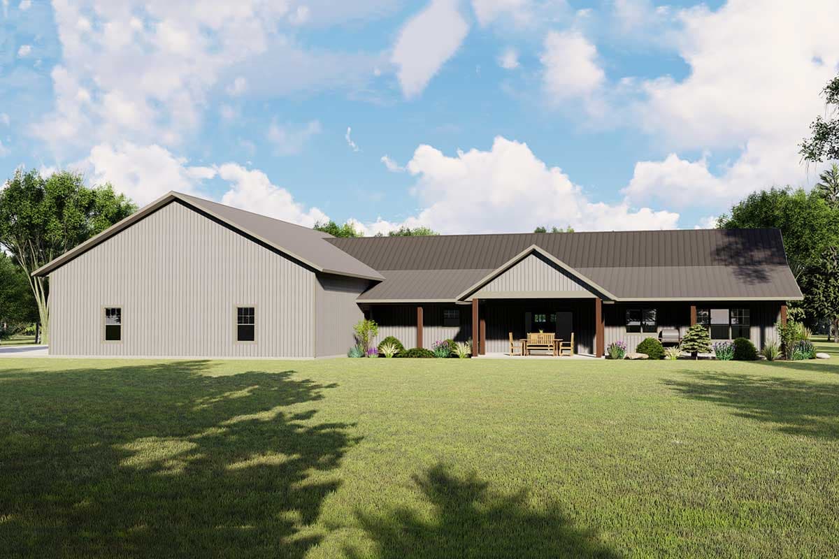 Plan 135044GRA: Barn-Inspired Country Home Plan with 5-Bay Garage - 2016 Sq Ft - Image #9 - Barndominium, Country, Craftsman