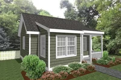 612 Square Foot Home Plan with Open Floor Plan