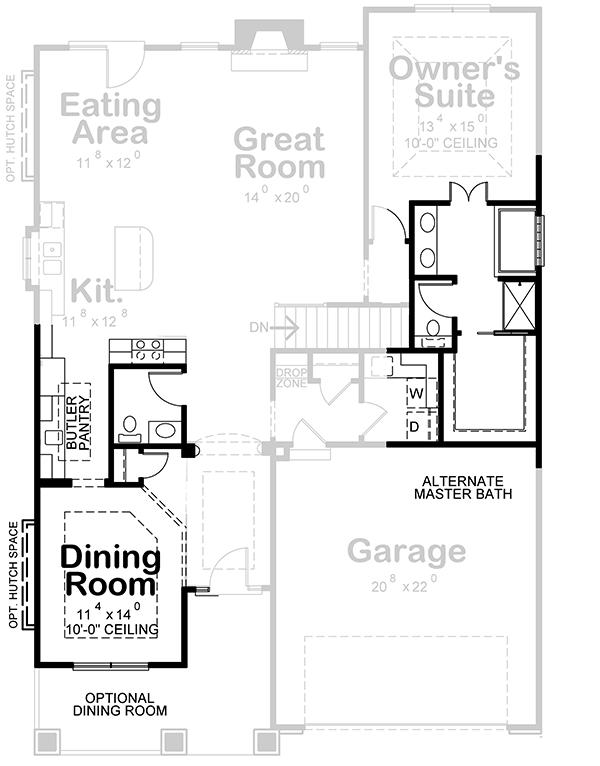 Plan 42668DB: One Story New American Home Plan with Lower Level Family Room and Wine Cellar - 2506 Sq Ft - Floor Plan - 2nd Floor - Craftsman, New American, Northwest