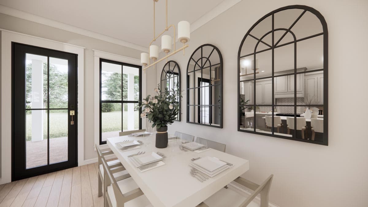 Plan 56501SM: 3-Bed Modern Farmhouse Plan with Perfect Exterior Symmetry - 1924 Sq Ft - Image #10 - Country, Modern Farmhouse, New American, Southern, Traditional