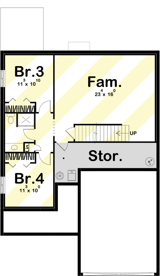 Plan 62346DJ: Affordable Traditional-style House Plan Under 1,200 Square Feet - Floor Plan - Optional Lower Level Layout ($ Paid Option) - Cottage, Country, Northwest, Traditional
