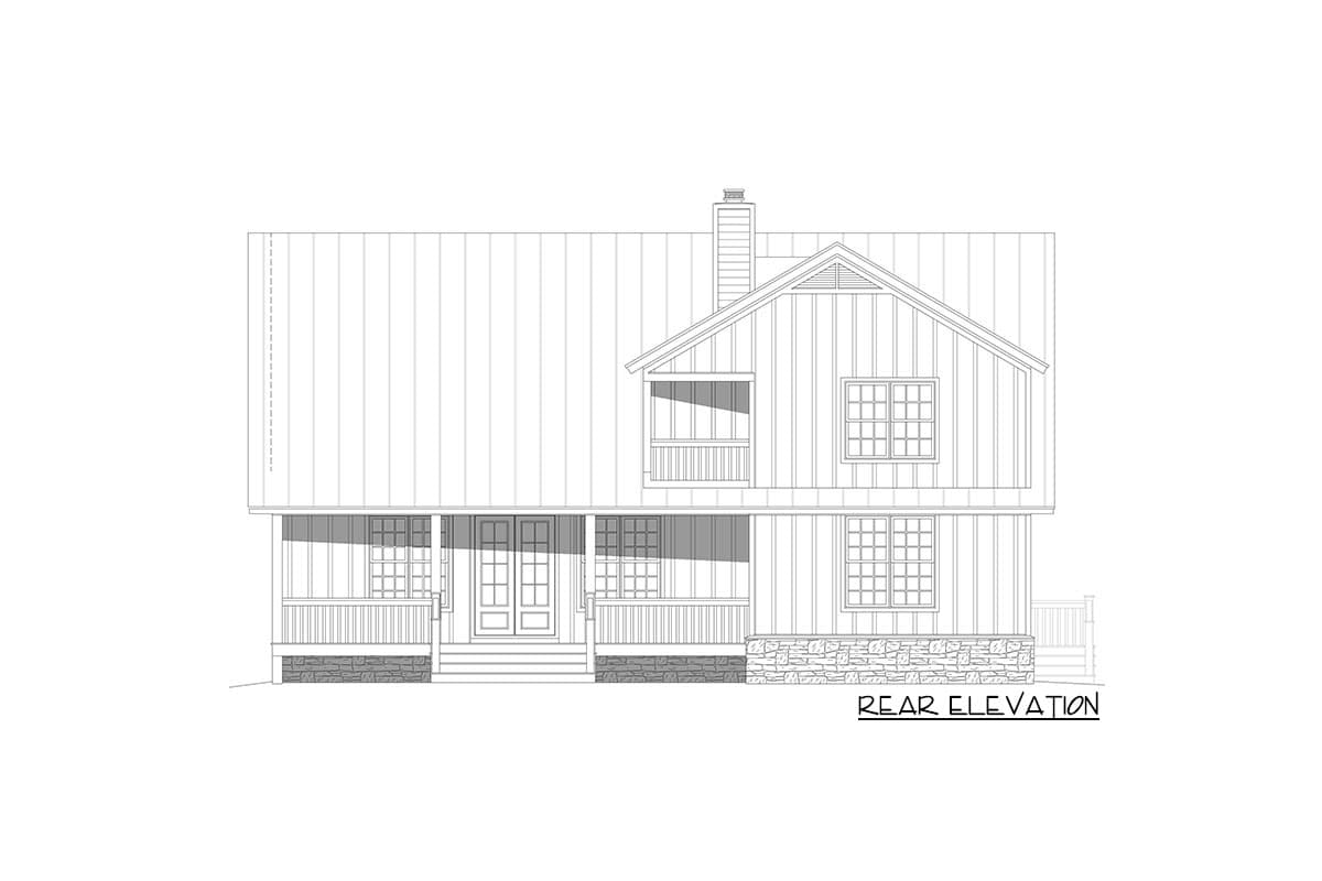 Plan 68755VR: Mountain Country Home Plan with 2 Master Suites and 2-Story Living Room - Image #4 - Country, Traditional