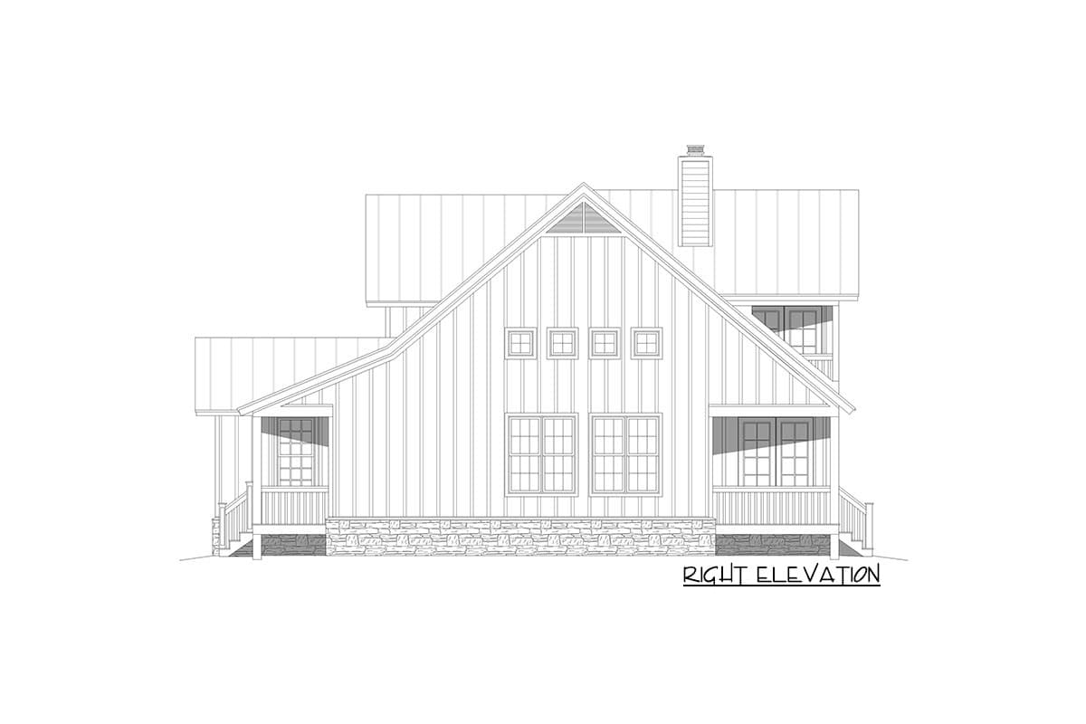 Plan 68755VR: Mountain Country Home Plan with 2 Master Suites and 2-Story Living Room - Image #5 - Country, Traditional