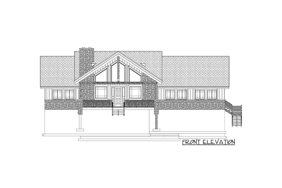 Plan 61377UT: Mountain Ranch Home Plan with Sunroom and Lower Level Garage - Image #27 - Craftsman, Mountain, Ranch, Vacation