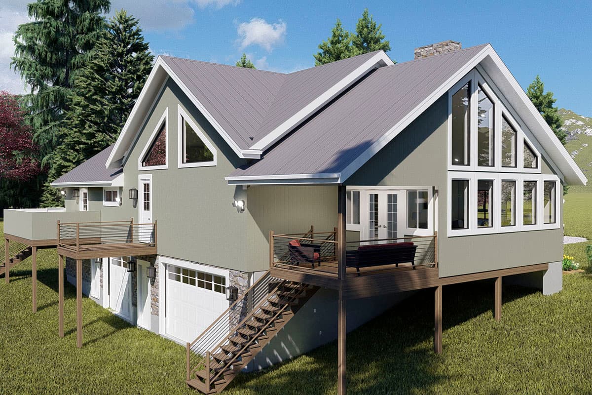 Plan 61377UT: Mountain Ranch Home Plan with Sunroom and Lower Level Garage - Image #11 - Craftsman, Mountain, Ranch, Vacation