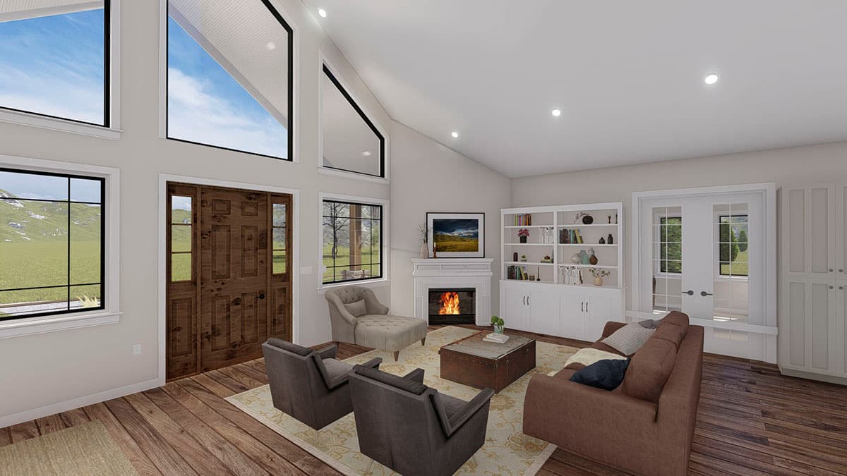 Plan 61377UT: Mountain Ranch Home Plan with Sunroom and Lower Level Garage - Image #14 - Craftsman, Mountain, Ranch, Vacation