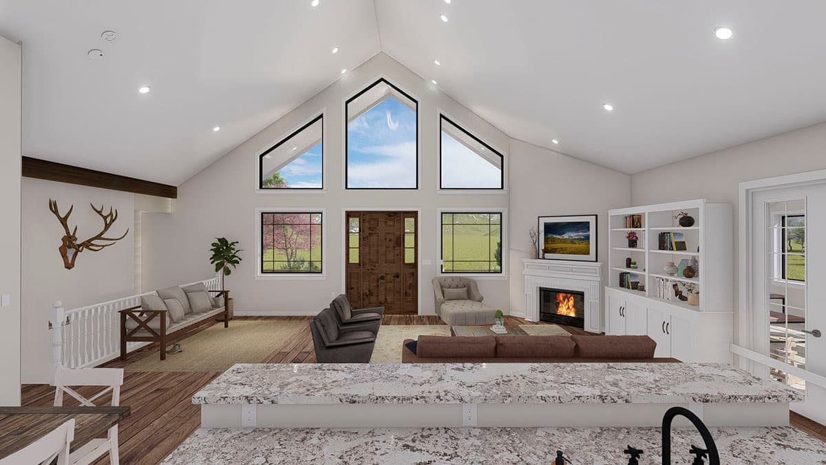 Plan 61377UT: Mountain Ranch Home Plan with Sunroom and Lower Level Garage - Image #17 - Craftsman, Mountain, Ranch, Vacation