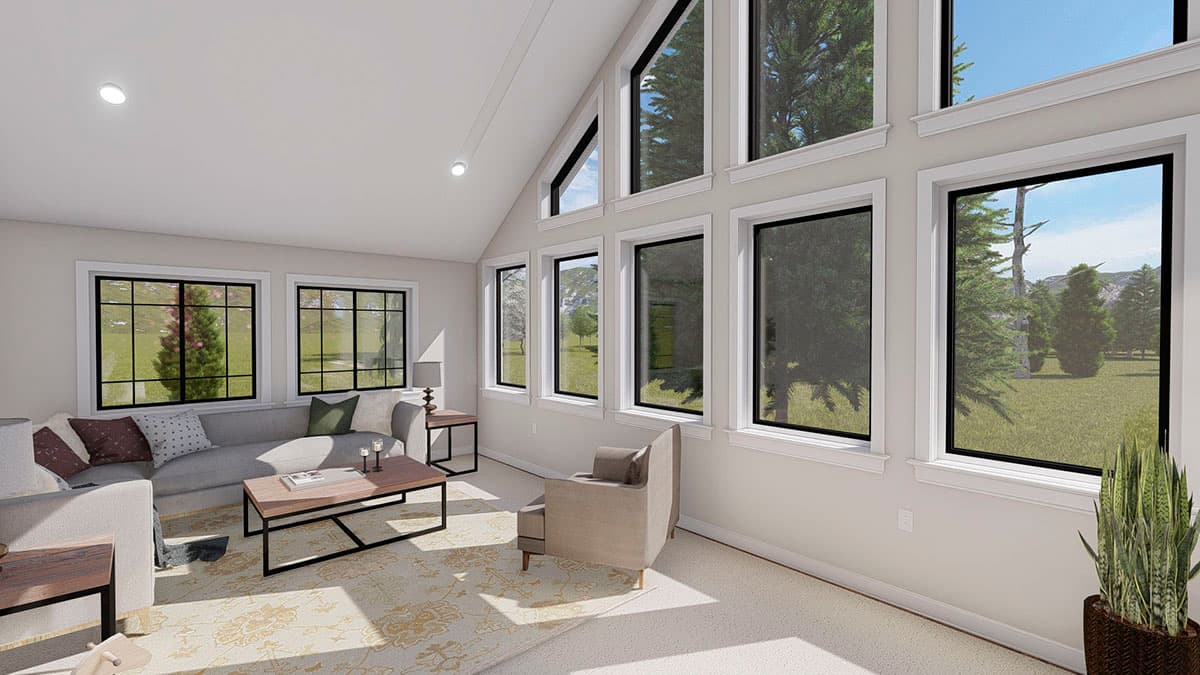 Plan 61377UT: Mountain Ranch Home Plan with Sunroom and Lower Level Garage - Image #18 - Craftsman, Mountain, Ranch, Vacation