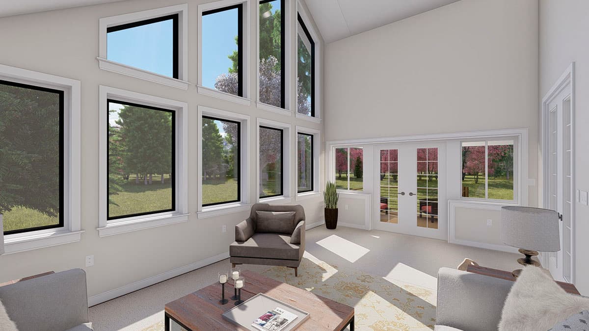 Plan 61377UT: Mountain Ranch Home Plan with Sunroom and Lower Level Garage - Image #19 - Craftsman, Mountain, Ranch, Vacation