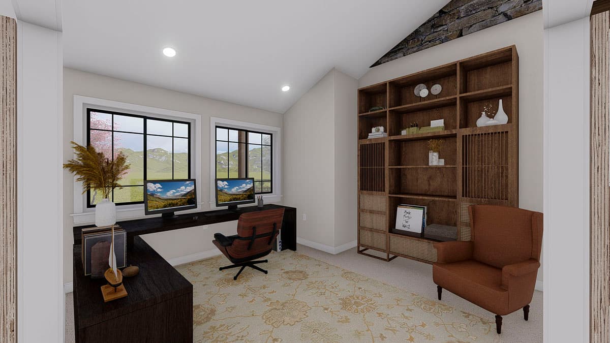 Plan 61377UT: Mountain Ranch Home Plan with Sunroom and Lower Level Garage - Image #22 - Craftsman, Mountain, Ranch, Vacation