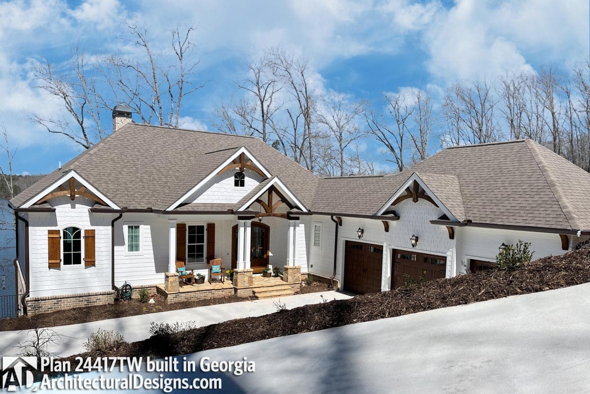 build gallery item - Plan 24417TW Mountain Craftsman House Plan comes to life in Georgia!