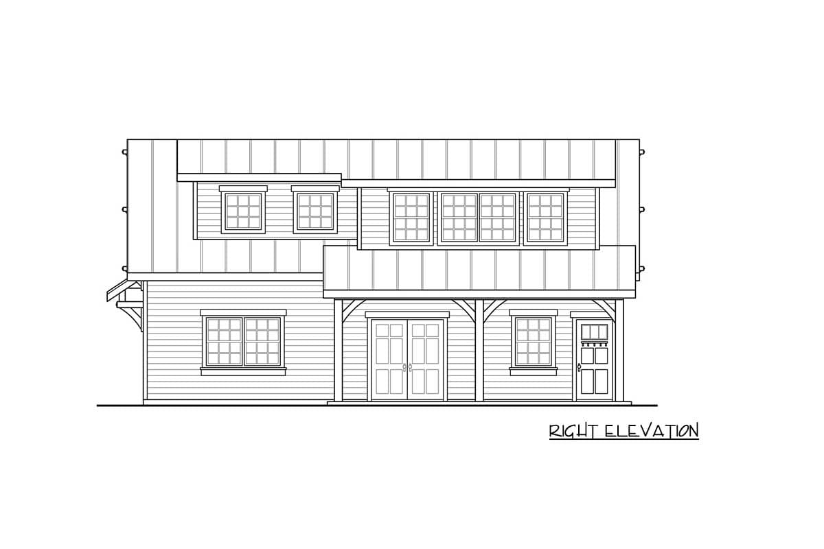 Plan 720034DA: Detached Garage with Second Floor Apartment Loft - Image #4 - Carriage, Cottage, Country, Craftsman