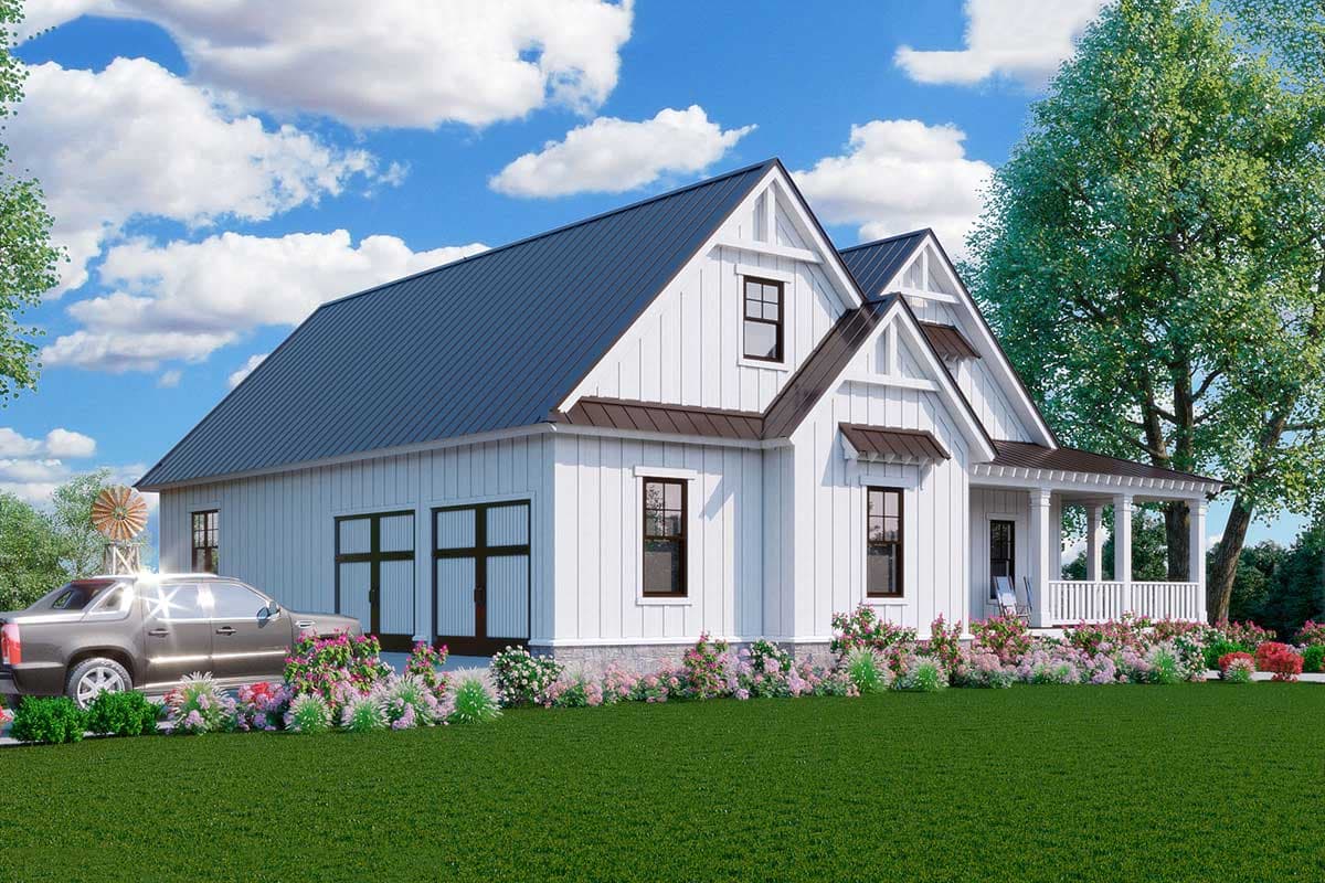 Plan 92388MX: Modern Farmhouse with Wraparound Porch on a Walkout Basement - 2589 Sq Ft - Image #4 - Country, Craftsman, Farmhouse, Modern Farmhouse, Rustic, Southern, Traditional