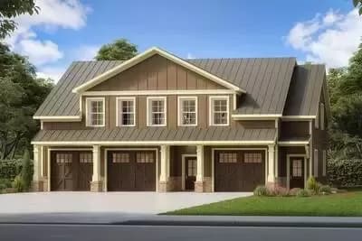 3-Car Garage Apartment Under 1500 Square Feet with Home Office