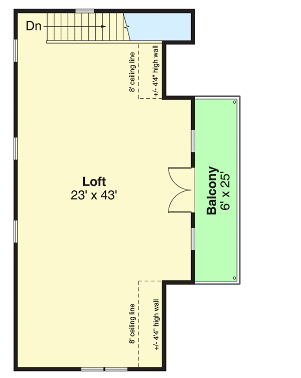 Plan 720036DA: Detached Garage with 4-car Capacity with Loft Above - Floor Plan - 2nd Floor - Country, Traditional