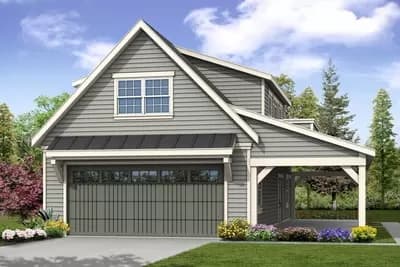 Detached Garage with 4-car Capacity with Loft Above