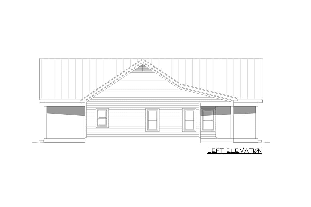 Plan 68756VR: 2-Bed House Plan with Vaulted Porches Front and Back - Image #4 - Country, Craftsman, Mountain, Ranch