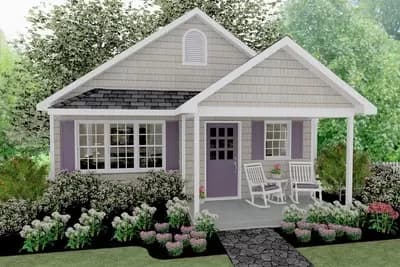 Tiny Home Plan with Attractive Front Porch