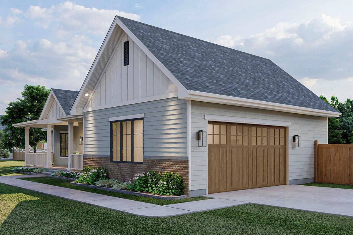 Plan 62348DJ: One-Story New American House Plan with Office and Garden Room - 1542 Sq Ft - Image #9 - Craftsman, New American, Ranch