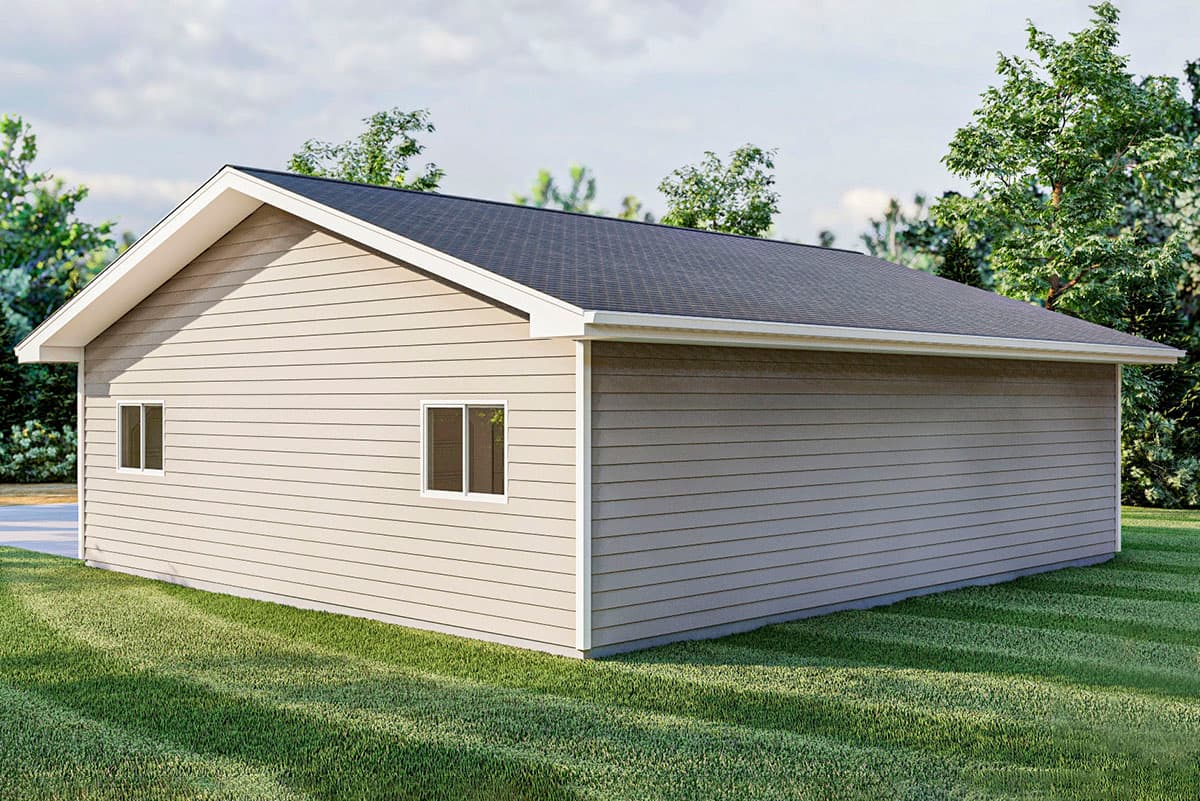 Plan 62349DJ: Traditional 3-Car Garage with 3 Garage Doors - 1020 Sq Ft - Image #4