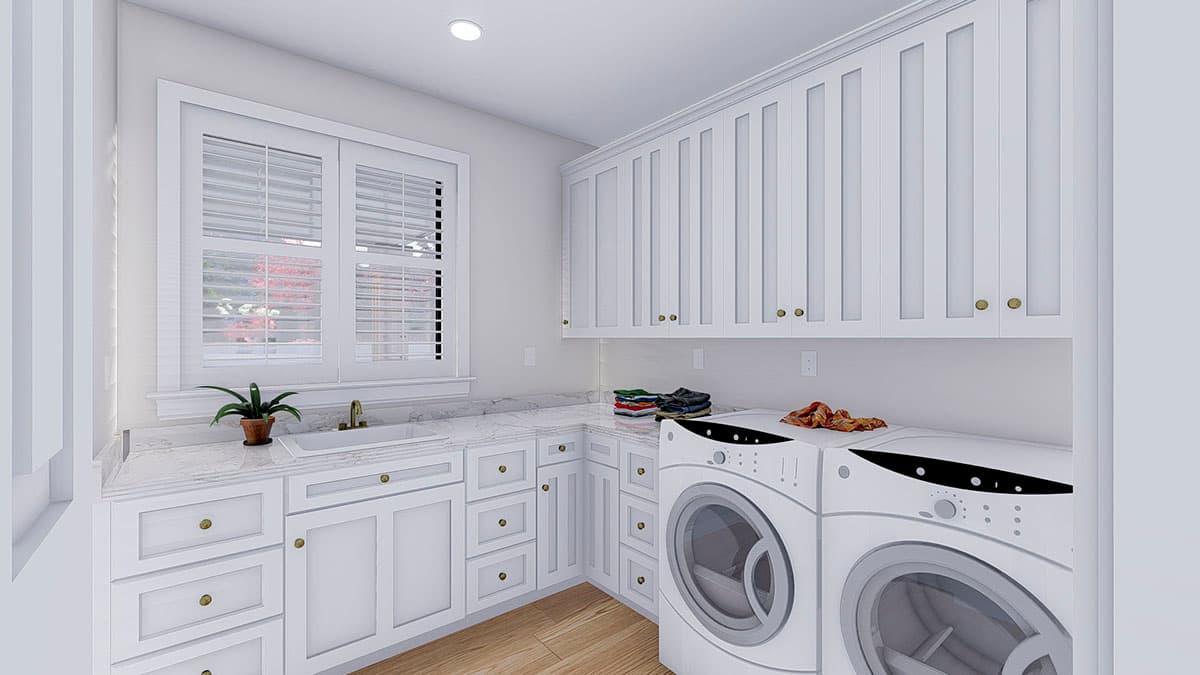 Plan 61379UT: Exclusive Modern Farmhouse Plan with 4-Car Garage and Home Office - Image #24 - Country, Farmhouse, Modern Farmhouse, New American