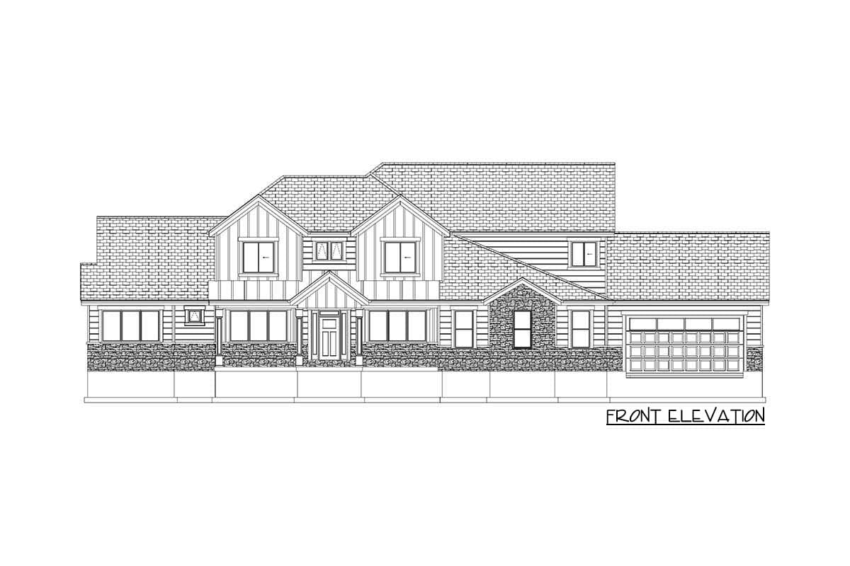 Plan 61379UT: Exclusive Modern Farmhouse Plan with 4-Car Garage and Home Office - Image #35 - Country, Farmhouse, Modern Farmhouse, New American