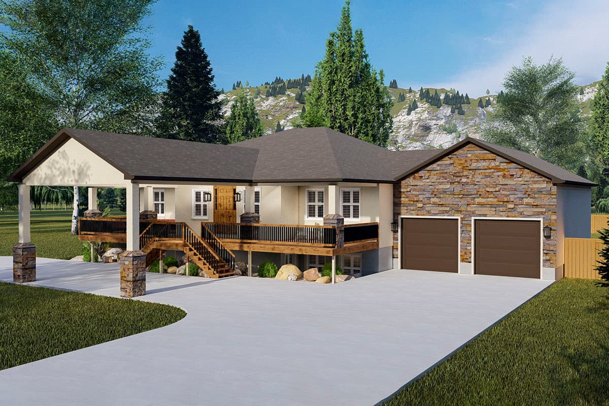 Plan 61380UT: Contemporary Mountain House Plan for Multi-generational Living - Image #19 - Contemporary, Mountain, Ranch