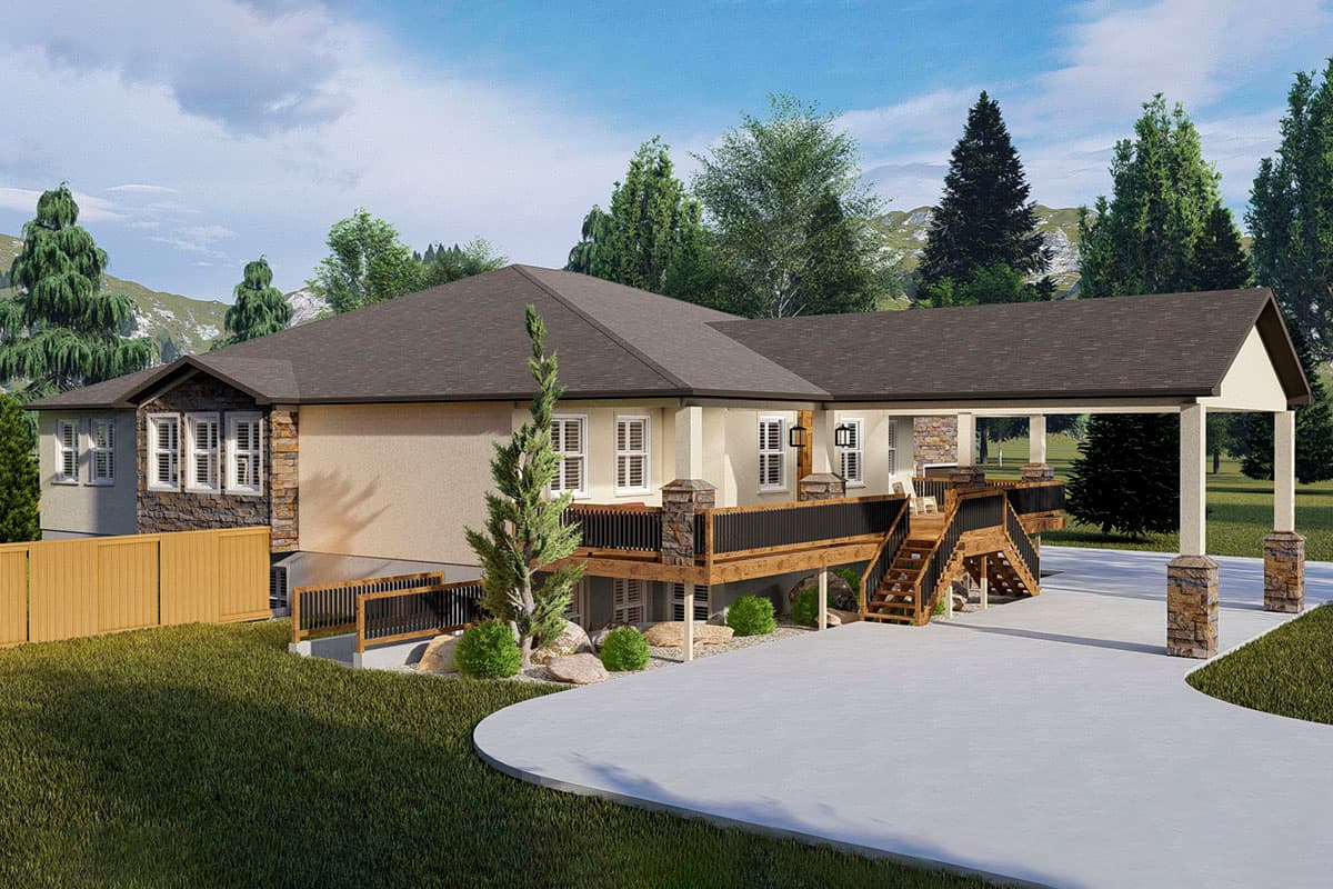 Plan 61380UT: Contemporary Mountain House Plan for Multi-generational Living - Image #23 - Contemporary, Mountain, Ranch