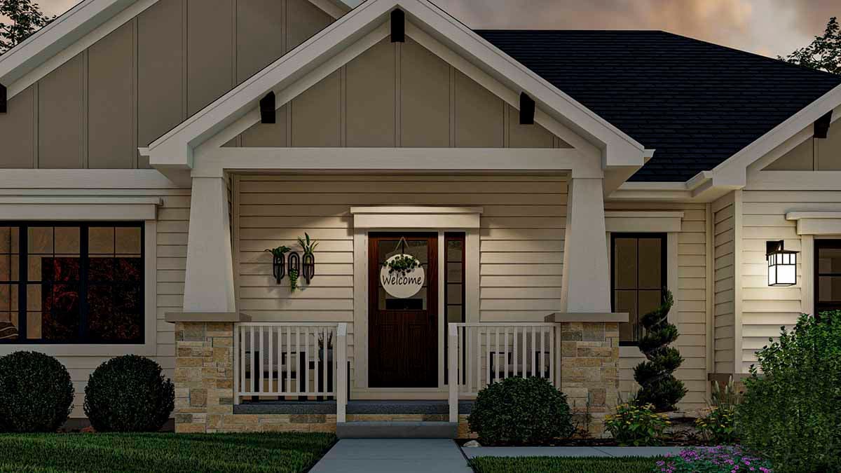 Plan 62350DJ: One-Story 3-Bed Craftsman Home Plan Just Under 2,000 Square Feet - Image #6 - Craftsman, New American, Ranch