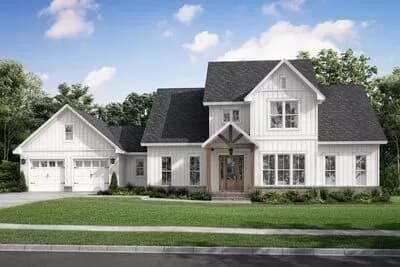 New American Modern Farmhouse with One Bedroom on the Main Floor and Three Bedroom Upstairs