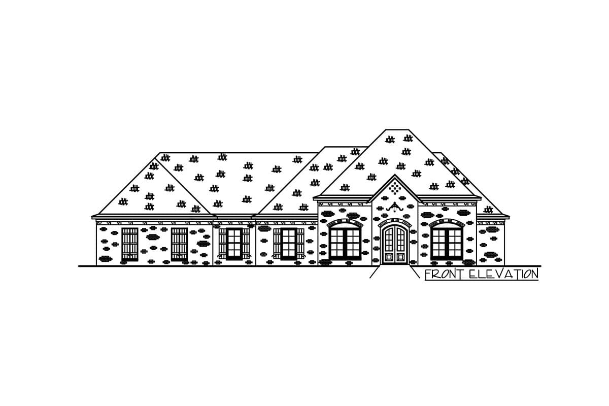 Plan 83950JW: Brick-clad Home Plan with Split Bedrooms and Home Office - Image #40 - Acadian, French Country, Louisiana-Style, Ranch, Southern