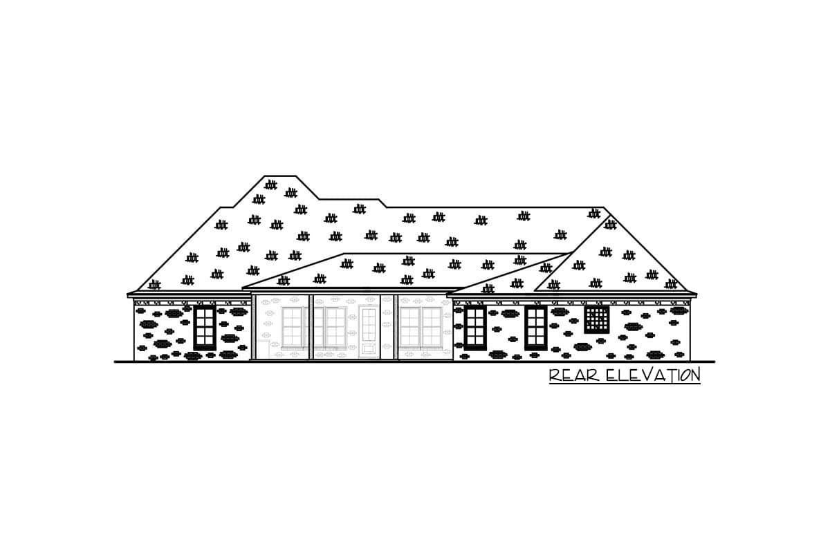 Plan 83950JW: Brick-clad Home Plan with Split Bedrooms and Home Office - Image #42 - Acadian, French Country, Louisiana-Style, Ranch, Southern