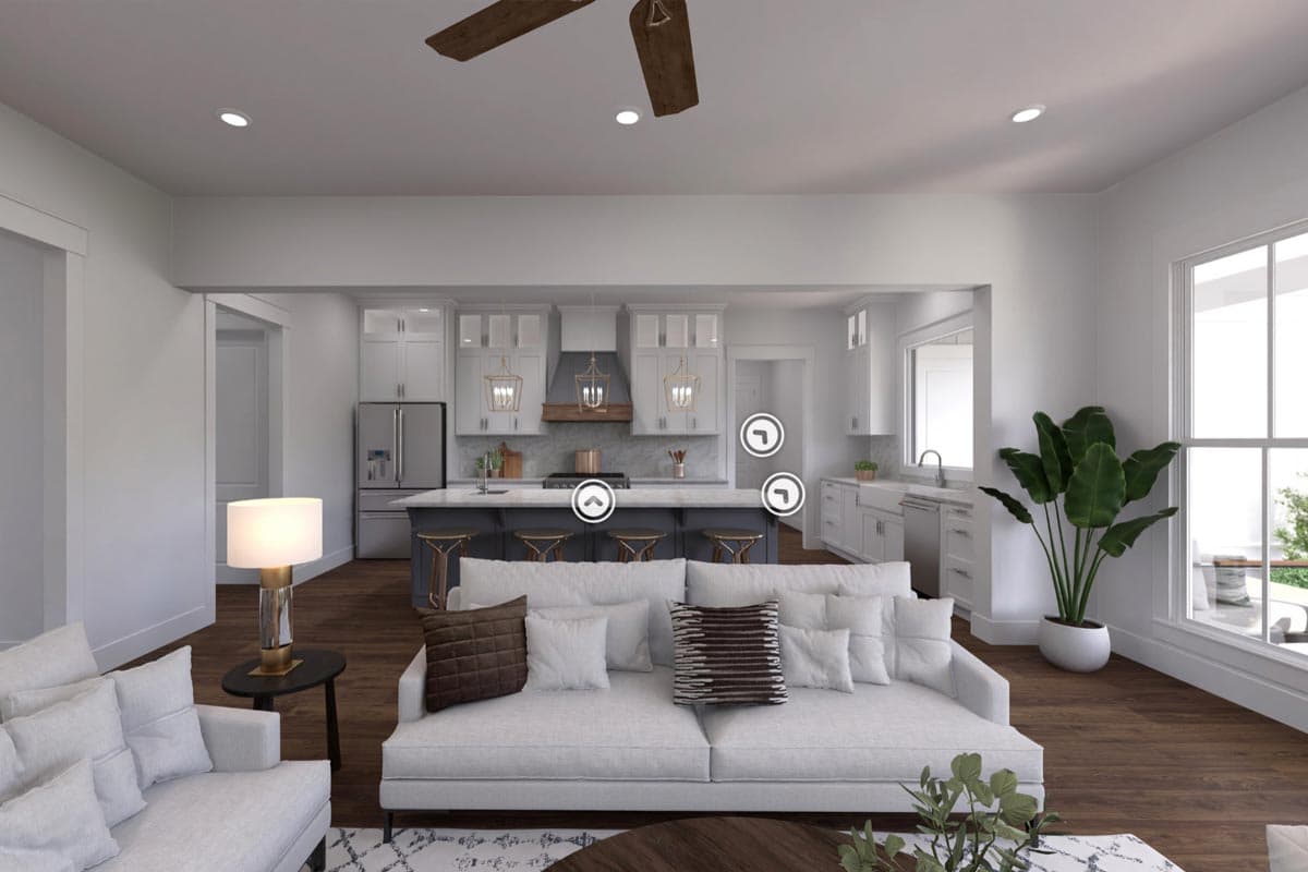 Plan 51858HZ: 3-Bed Modern Farmhouse Plan with Large Optionally Finished Bonus Room Upstairs - Virtual Tour Cover Image - Cottage, Country, Farmhouse, Modern Farmhouse, New American, Southern, Traditional