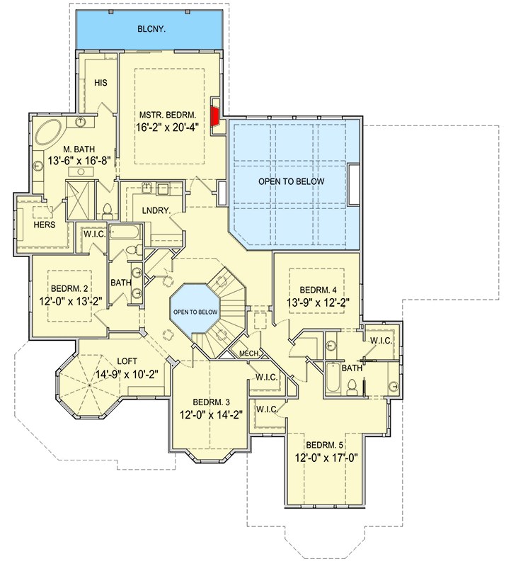 Plan 290113IY: Modern Victorian Home Plan with Piano and Art Rooms - Floor Plan - 2nd Floor - European, Transitional, Victorian