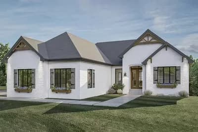 One-story Home Plan with Hidden Room in Optional Lower Level