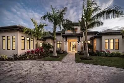 Luxury Mediterranean Home Plan with Split Bedrooms