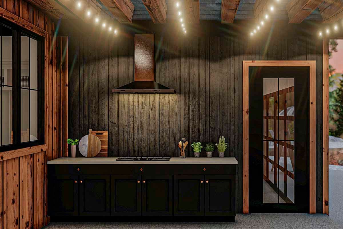 Plan 62358DJ: Mountain Lake Home Plan with Vaulted Great Room and Pool House - 3017 Sq Ft - Image #9 - Country, Craftsman, Mountain, Rustic, Vacation