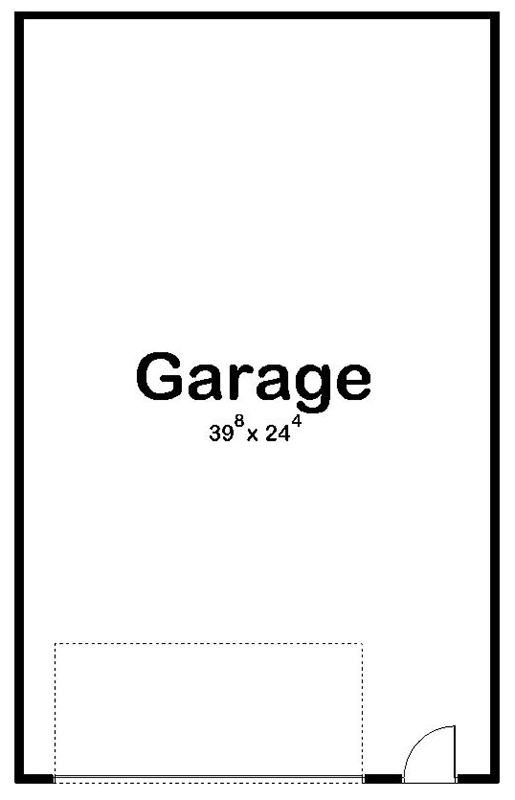 Plan 62359DJ: Rectangular Detached Garage Plan - Floor Plan - Main Level