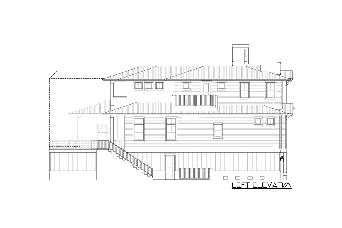 Plan 65647BS: Southern Coastal Home Plan with Elevator and Split Bedrooms - Image #4 - Coastal, European, Florida-Style, Mediterranean, Southern, Transitional