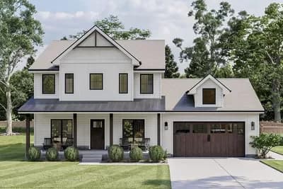 3-Bed Modern Farmhouse with Home Office and Mudroom