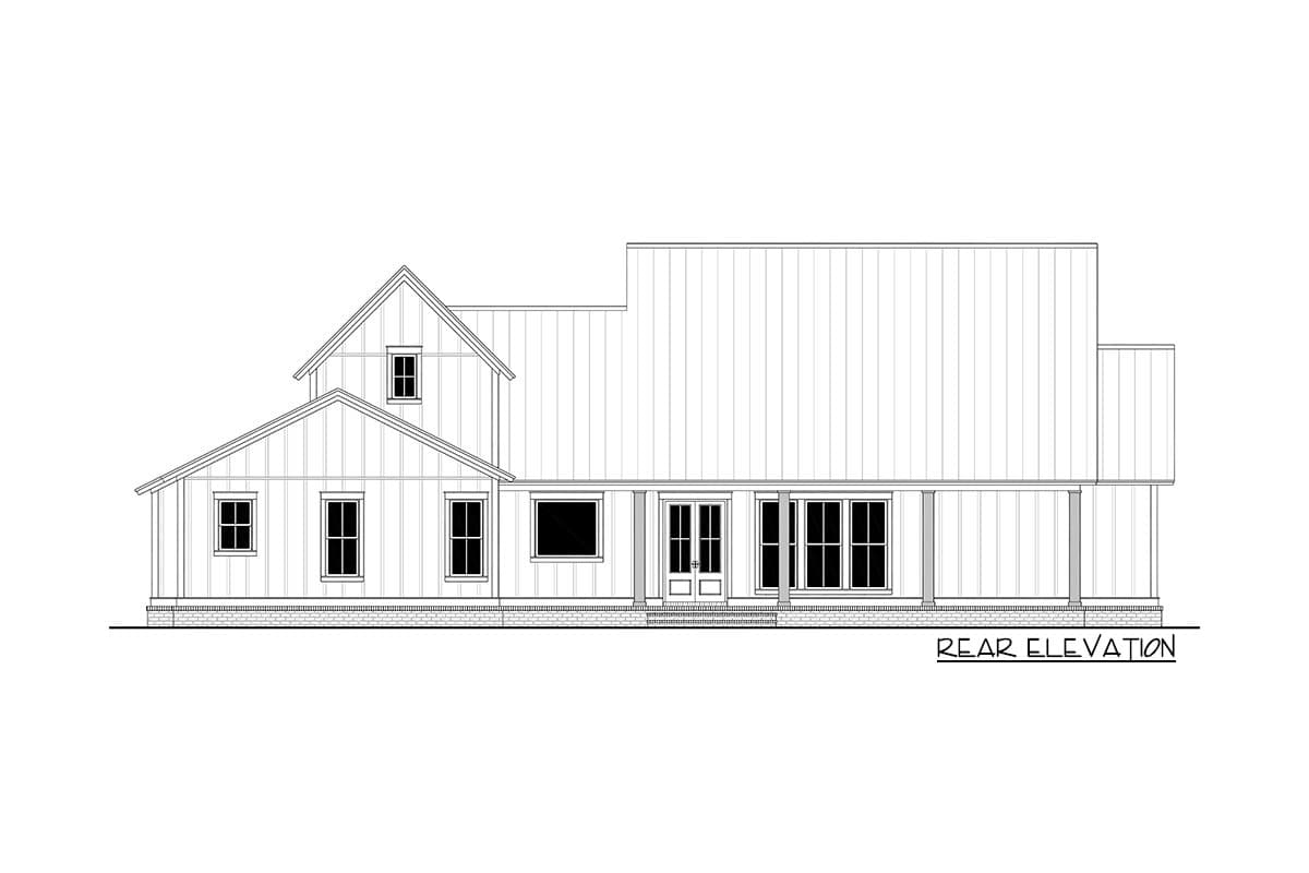 Plan 51860HZ: One-and-a-Half Story Modern Farmhouse with up to 4 Bedrooms - Image #5 - Country, Farmhouse, Modern Farmhouse, New American, Southern