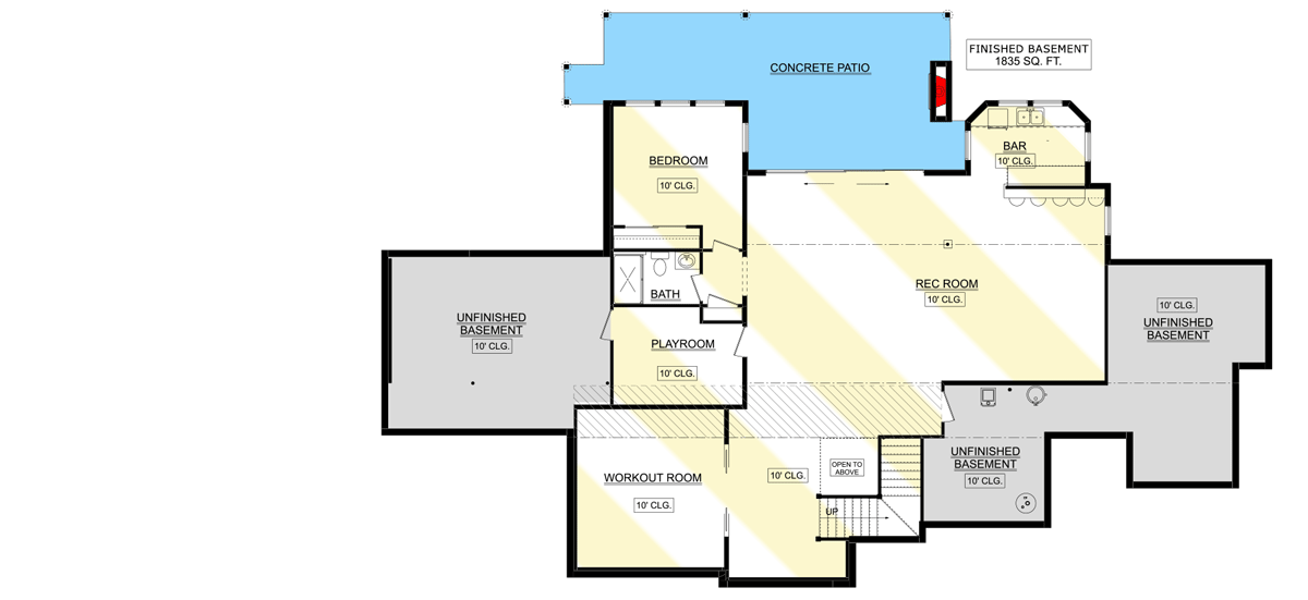 Plan 911010JVD: European Country Home Plan with 5-Car Garage and Home Office - Floor Plan - Optionally Finished Lower Level - European, French Country, Southern