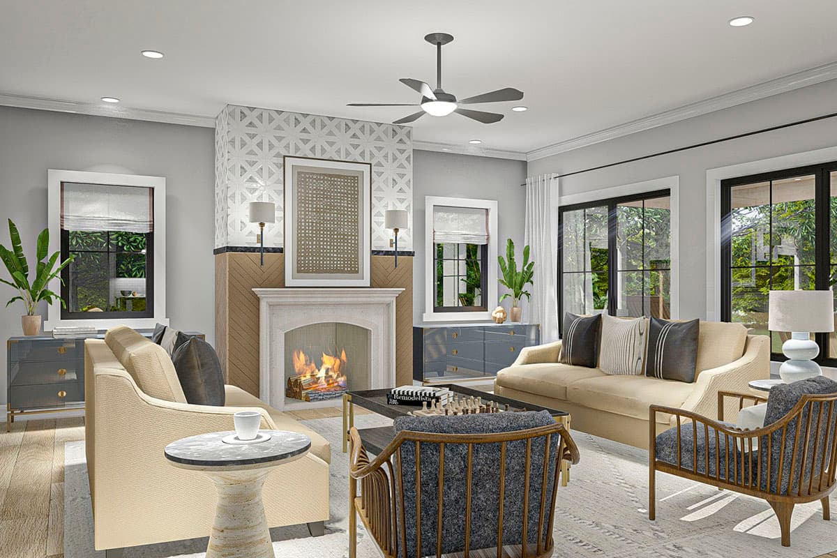 Plan 62365DJ: 4-Bed Farmhouse Plan with Wraparound Porch and Laundry Upstairs - 3071 Sq Ft - Image #9 - Country, Farmhouse, Traditional