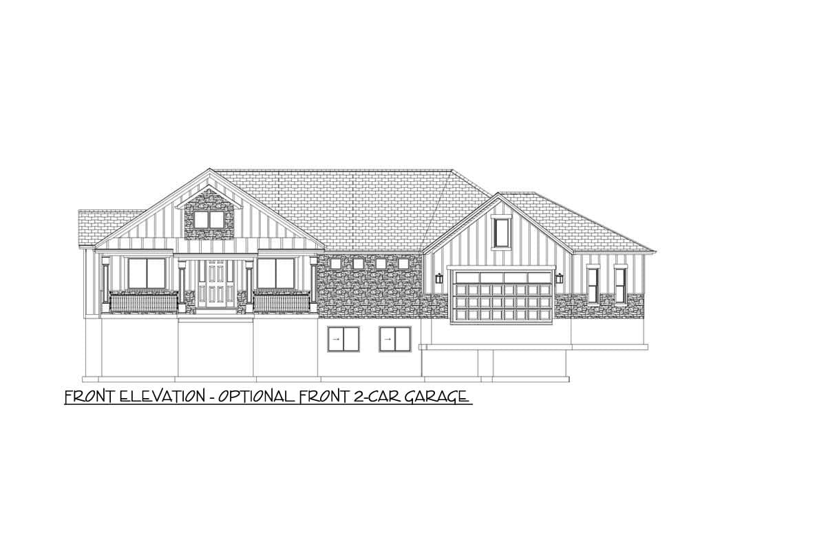 Plan 61382UT: Exclusive Country Ranch Home Plan with Home Office and Angled Garage - Image #33 - Country, Craftsman, Mountain, New American, Ranch
