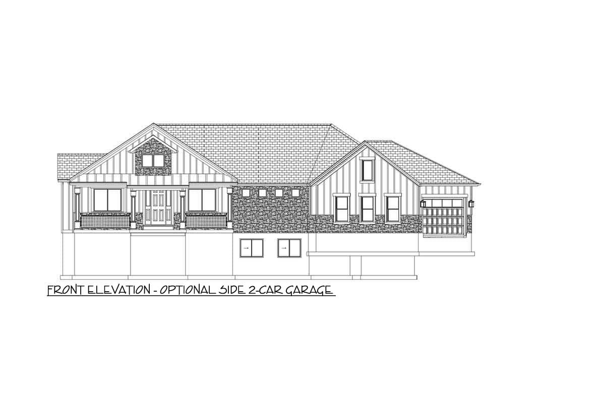 Plan 61382UT: Exclusive Country Ranch Home Plan with Home Office and Angled Garage - Image #32 - Country, Craftsman, Mountain, New American, Ranch