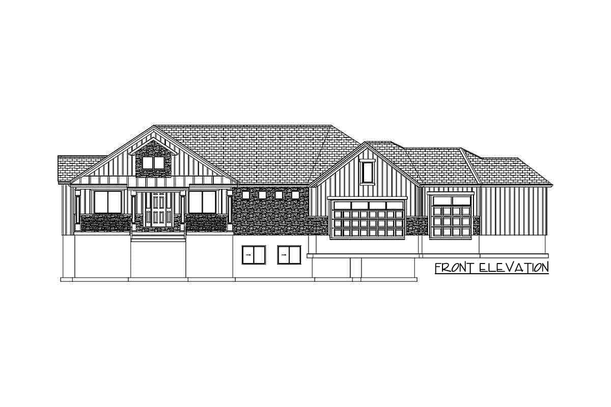 Plan 61382UT: Exclusive Country Ranch Home Plan with Home Office and Angled Garage - Image #28 - Country, Craftsman, Mountain, New American, Ranch