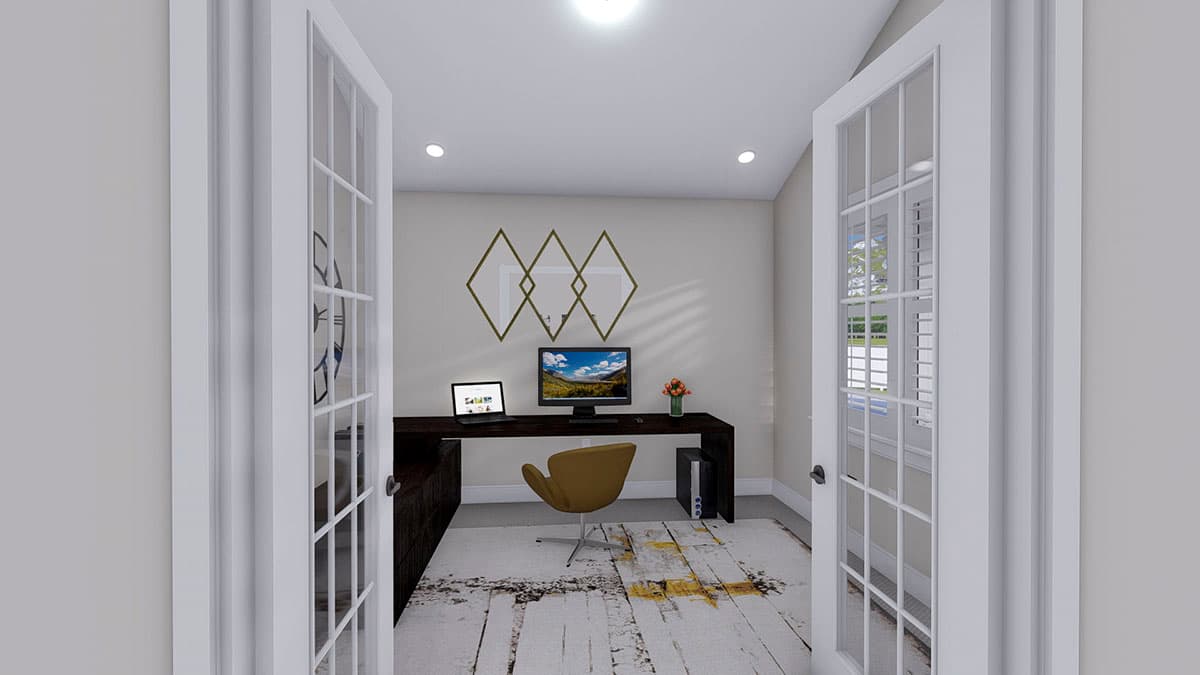 Plan 61382UT: Exclusive Country Ranch Home Plan with Home Office and Angled Garage - Image #13 - Country, Craftsman, Mountain, New American, Ranch