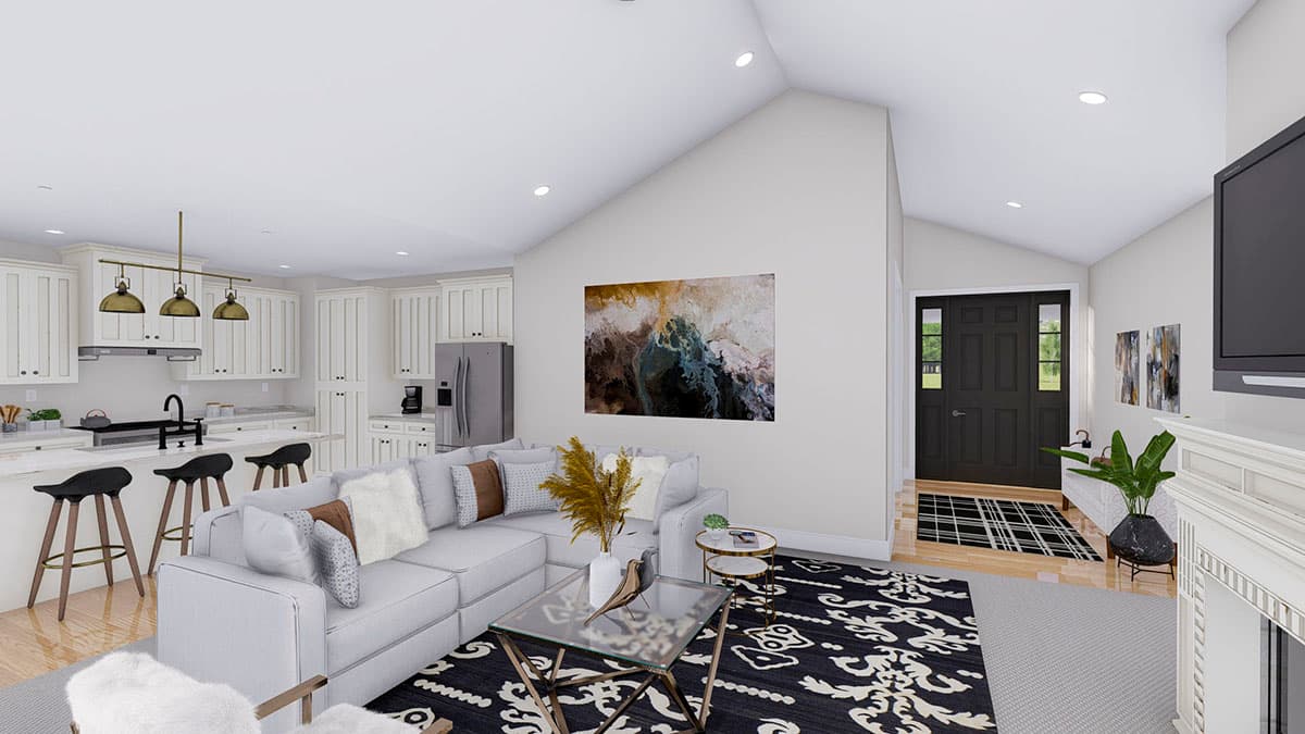 Plan 61382UT: Exclusive Country Ranch Home Plan with Home Office and Angled Garage - Image #17 - Country, Craftsman, Mountain, New American, Ranch