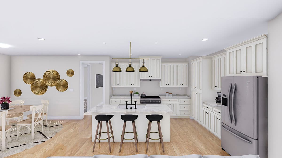 Plan 61382UT: Exclusive Country Ranch Home Plan with Home Office and Angled Garage - Image #18 - Country, Craftsman, Mountain, New American, Ranch