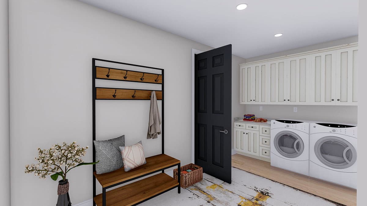 Plan 61382UT: Exclusive Country Ranch Home Plan with Home Office and Angled Garage - Image #22 - Country, Craftsman, Mountain, New American, Ranch